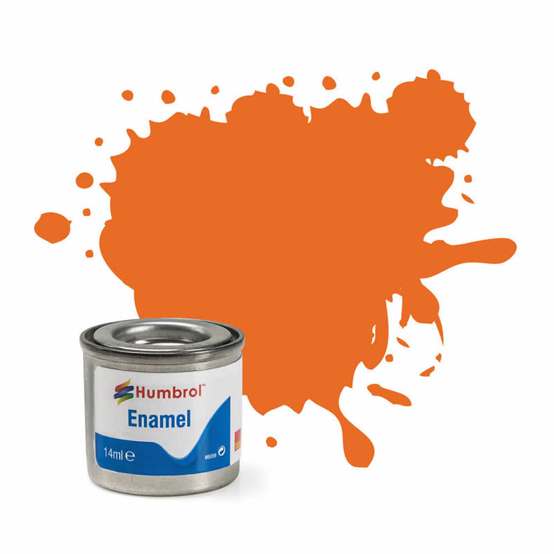 HUMAA0196 Orange Gloss 14ml Tinlet No 18 Enamel Paint Humbrol (ONLINE ORDER ONLY)