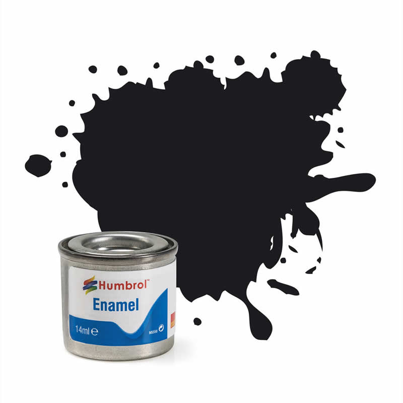 HUMAA0237 Black Gloss 14ml Tinlet No 21 Enamel Paint Humbrol (ONLINE ORDER ONLY)