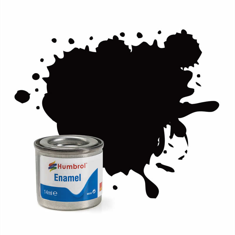 HUMAA0936 Coal Black Satin 14ml Tinlet No 85 Enamel Paint Humbrol (ONLINE ORDER ONLY)