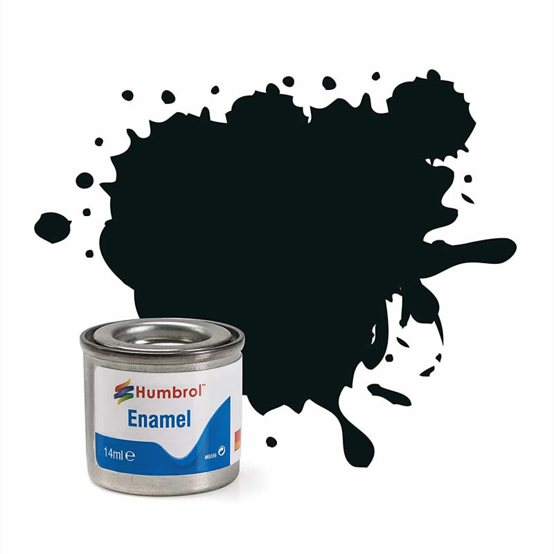 HUMAA1002 Black Green Matt 14ml Tinlet No 91 Enamel Paint Humbrol (ONLINE ORDER ONLY)