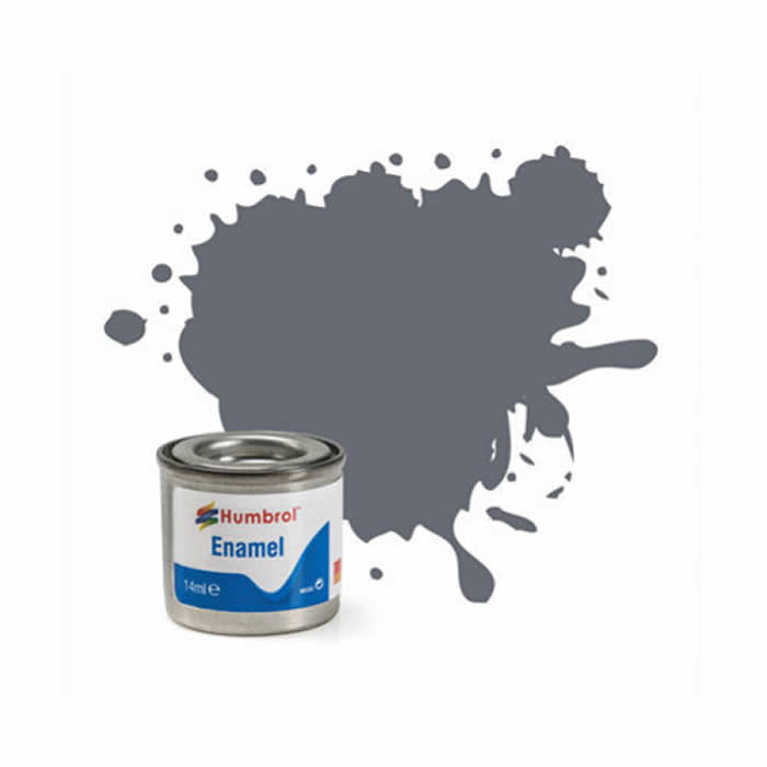 HUMAA1359 Extra Dark Sea Grey Satin 14ml Tinlet No 123 Enamel Paint (ONLINE ORDER ONLY)