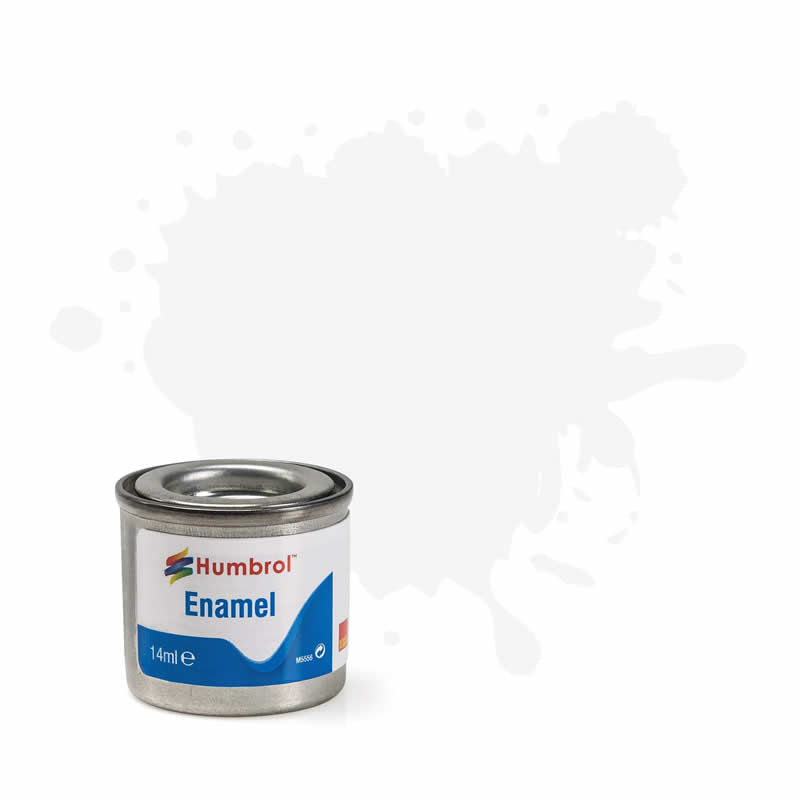 HUMAA1434 White Satin 14ml Tinlet No 130 Enamel Paint Humbrol (ONLINE ORDER ONLY)