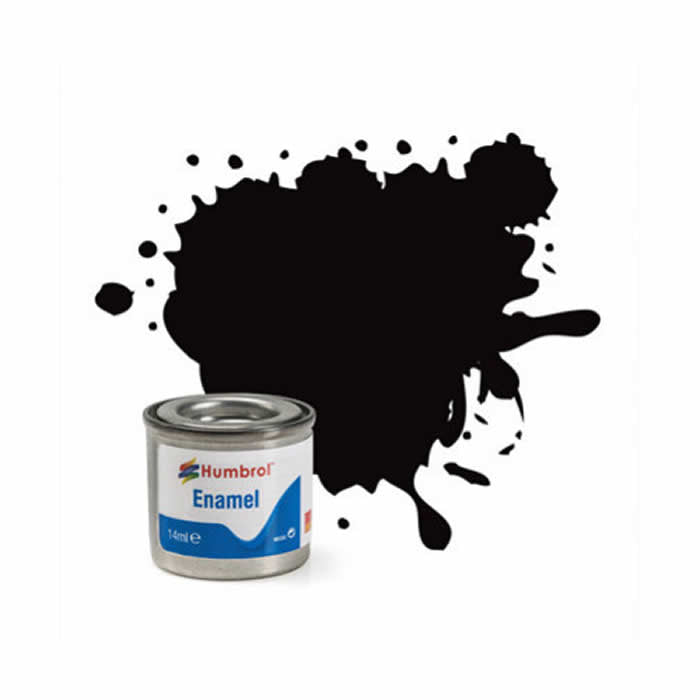 HUMAA6392 Black Metallic 14ml Tinlet No 201 Enamel Paint Humbrol (ONLINE ORDER ONLY)