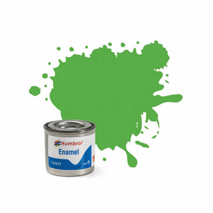 HUMAA7081 Fluorescent Signal Green Gloss 14ml Tinlet No 208 Enamel Paint (ONLINE ORDER ONLY)