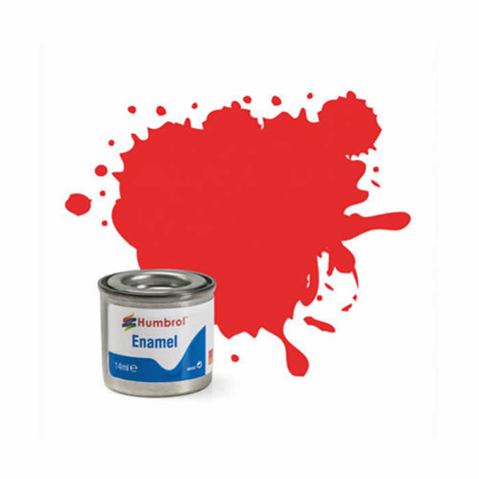 HUMAA7105 Fluorescent Fire Orange Gloss 14ml Tinlet No 209 Enamel Paint (ONLINE ORDER ONLY)