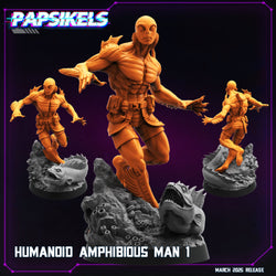 3D Printed Papsikels Humanoid Amphibious Man MARCH 2025 CYBERPUNK 28mm 32mm (Online Only)