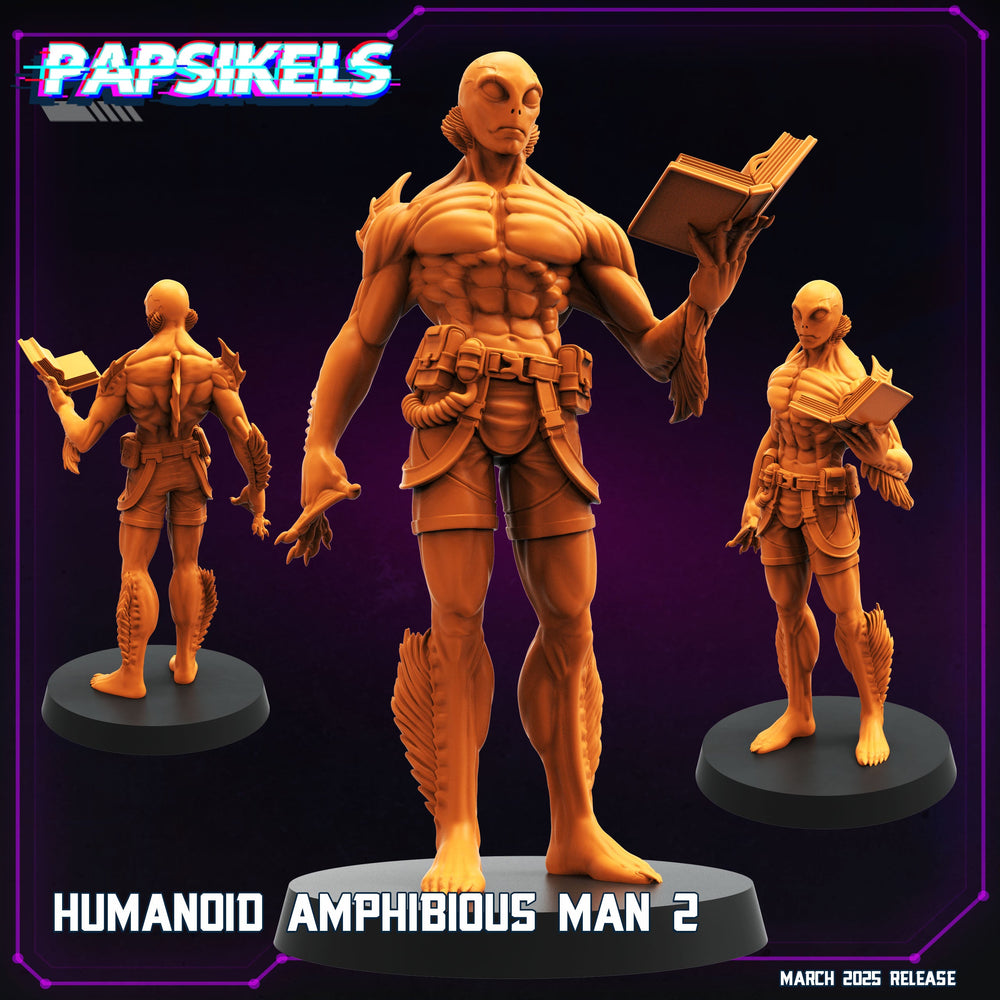 3D Printed Papsikels Humanoid Amphibious Man MARCH 2025 CYBERPUNK 28mm 32mm (Online Only)