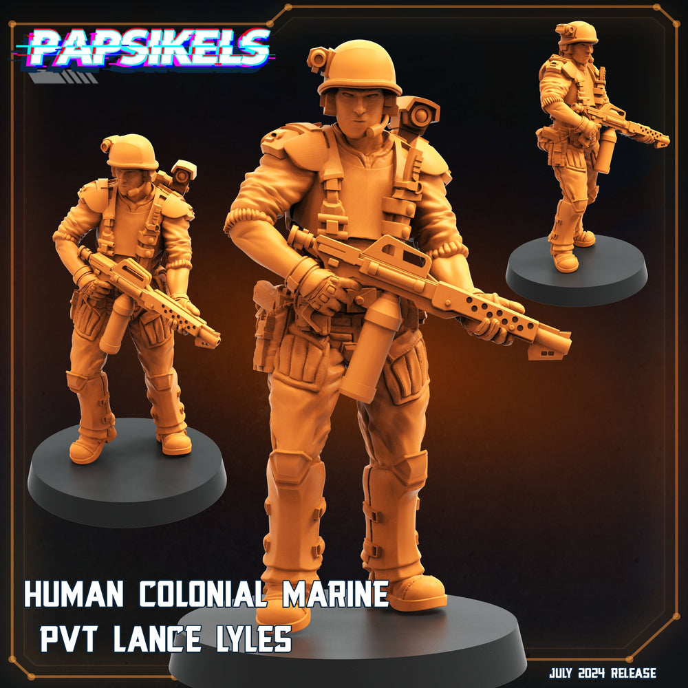 3D Printed Papsikels Human Colonial Marine SetJuly 2024 Scifi 28mm 32mm (Online Only)