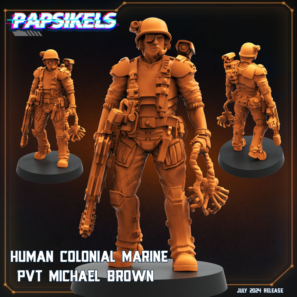 3D Printed Papsikels Human Colonial Marine SetJuly 2024 Scifi 28mm 32mm (Online Only)