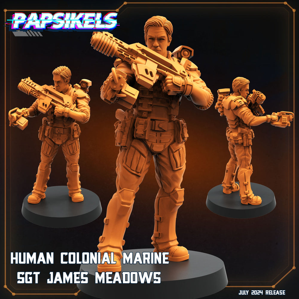 3D Printed Papsikels Human Colonial Marine SetJuly 2024 Scifi 28mm 32mm (Online Only)