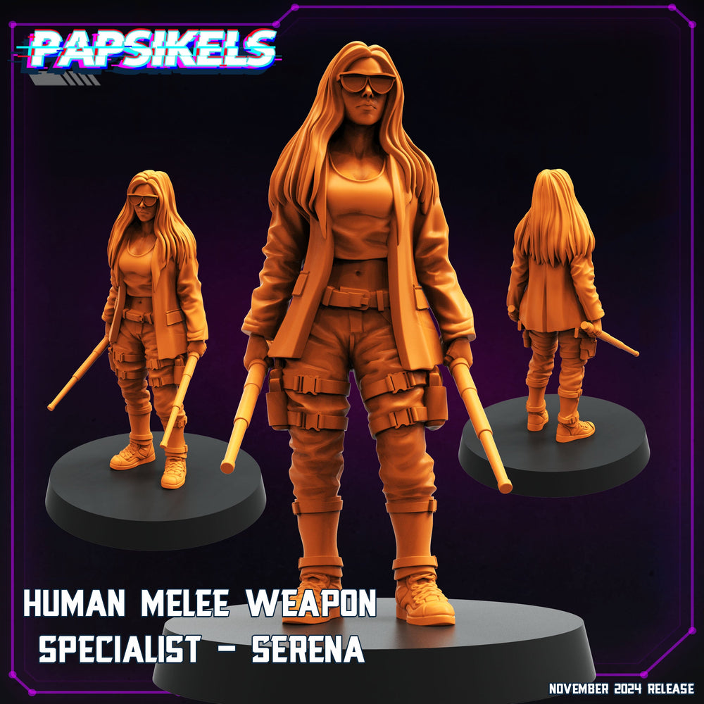 3D Printed Papsikels Human Melee Weapon Specialist Serena Nov 2024 Cyberpunk 28mm 32mm (Online Only)
