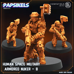 3D Printed Papsikels Human Space Military Armored Nuker Set 28mm 32mm (Online Only)
