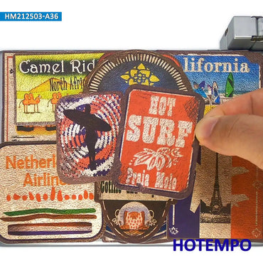 10/20/36Pieces Retro Travel Poster Dust Rusty Erosion Style Funny Stickers for Phone Laptop Luggage Bike Motorcycle Car Sticker (Online Order Only)
