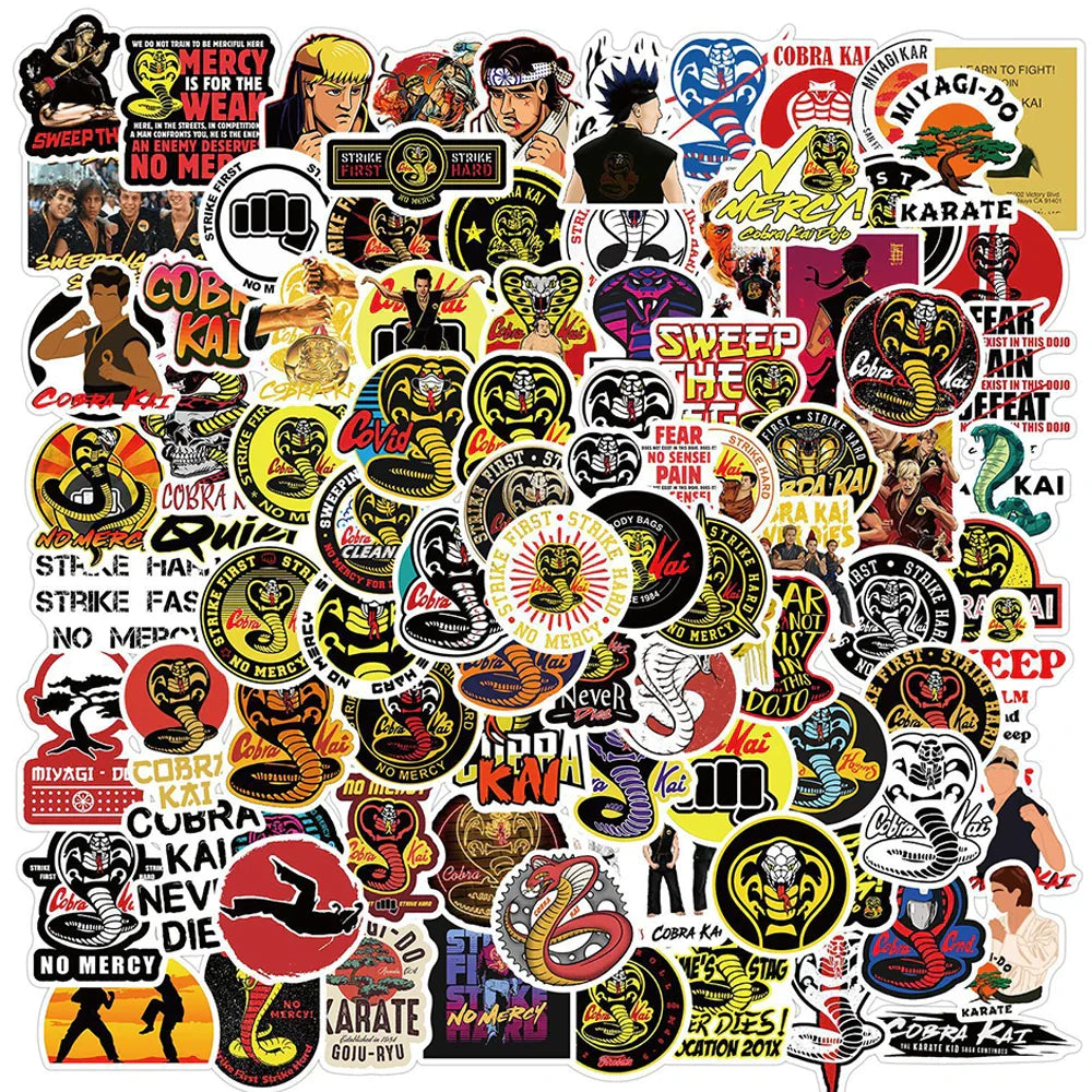Cobra Kai Graffiti Stickers Pack for Skateboard, Guitar, Laptop, Phone, Luggage, Kid Toy (Online Order Only)