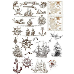 2 pcs/lot Retro Pirate Boat Anchor Scrapbook Book Journal Stationery Stickers Planner Diary School Office Craft Supplies (Online Order Only)