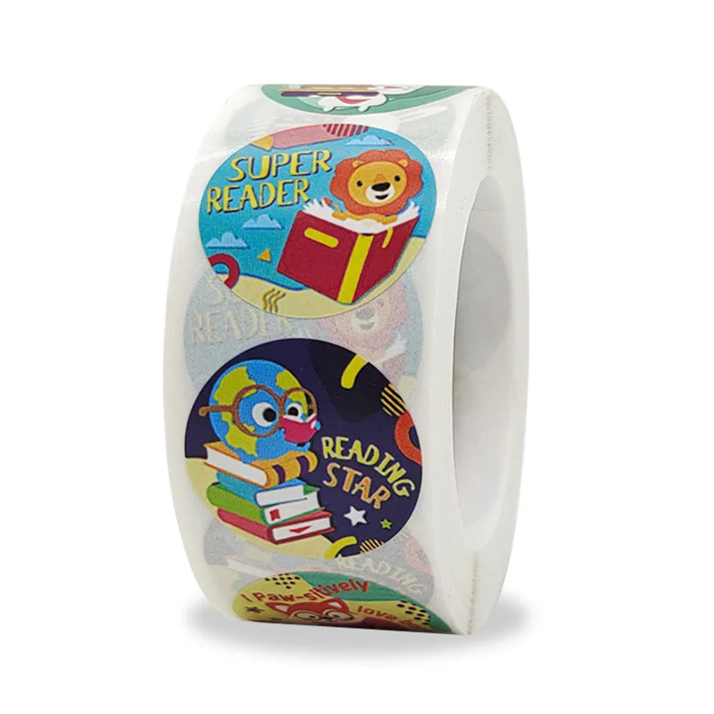 100-500pcs Reward Motivational Stickers Cartoon Animal Kids Toy Circus Elephant Lion Monkey Dolphin Stickers For Children Gifts (Online Order Only)