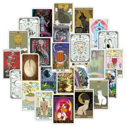 Tarot Card Stickers Set: Skateboard, Fridge, Laptop, Motorcycle, Luggage Decals (ONLINE ORDER ONLY)