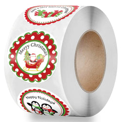 100-500Pcs New Merry Christmas Stickers Gift Packaging Seal Labels for New year decor, Greeting cards, Candy bags Stickers (ONLINE ORDER ONLY)