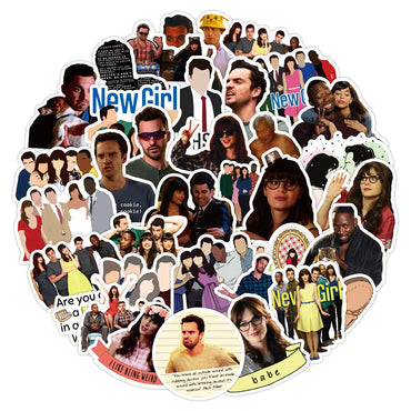 10/30/50PCS TV Show New Girl Sticker Packs (ONLINE ORDER ONLY)