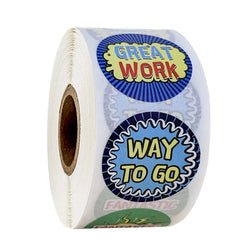 8 Designs Cute Stickers English Reward Sticker 100-500pcs/roll 1 inch for Encourage Children Girls Boys School Teacher Supplies (ONLINE ORDER ONLY)