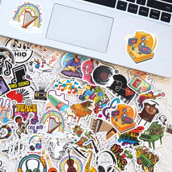 10/30/50PCS Punk Rock Band Music Graffiti Stickers Decals Laptop Travel Luggage Bike Skateboard Phone Car Cartoon Cool Sticker (ONLINE ORDER ONLY)