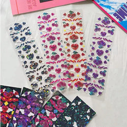 Korean Ins Cherry Laser Sticker Scrapbooking Decorative Sticker DIY Diary Album Stick Label Kawaii Stationery (ONLINE ORDER ONLY)