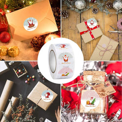 100-500Pcs New 1 Inch Christmas Theme Seal Labels Stickers For DIY Gift Baking Package Envelope Stationery Decoration (ONLINE ORDER ONLY)