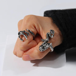 Dragon and Arm Ring Metal for Cosplay Game Night Dungeons and Dragons (adjustable) (Online Only)