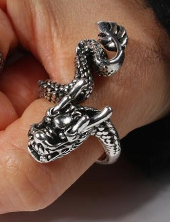 Chinese Dragon Ring Metal for Cosplay Game Night Dungeons and Dragons (adjustable) (Online Only)