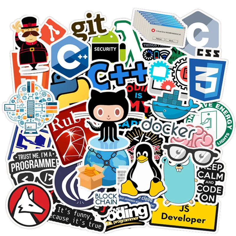 Programmer Geek Java Waterproof Stickers for Laptop, Skateboard, Guitar, Luggage, Kids Toys (ONLINE ORDER ONLY)