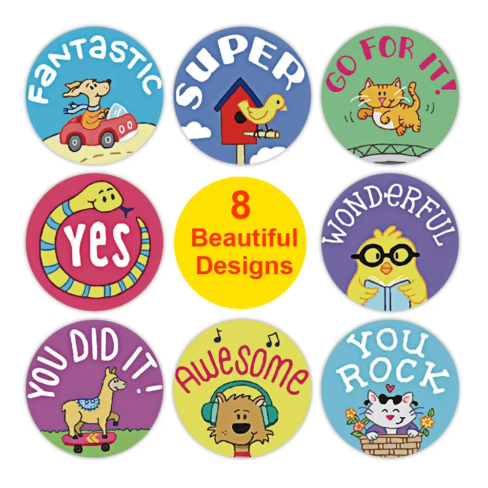 500pcs Animals Cartoon Stickers For Kids Classic Toys Sticker School Teacher Reward Sticker Various Styles Designs Pattern (ONLINE ORDER ONLY)