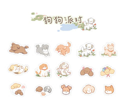 45pcs/pack Cute Flower Ribbon Decorative Stationery Stickers kawaii dog Scrapbooking DIY Diary Album Stick Lable (Online Order Only)