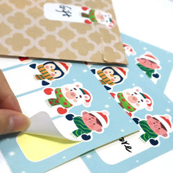 10-40Pcs 12.5x9cm Merry Christmas Stickers Fashion Cartoon Cute Labels For Gift Decorative Package Wrapping Gift Box (ONLINE ORDER ONLY)