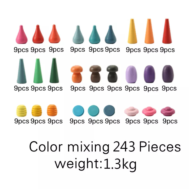 Rainbow Wooden Loose Pieces (ONLINE ORDER ONLY)