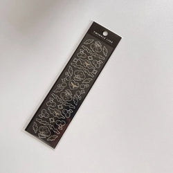 Gold Silver Butterfly Heart Cherry Series Stickers Korea Ins Hand Account Creative DIY Deco Material Stickers Stationery (ONLINE ORDER ONLY)