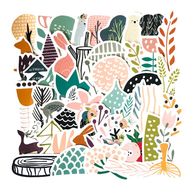 10/30/50pcs Nordic Style Fresh Natural Green Plants Sticker Laptop Suitcase Scrapbooking Decor Classic Toy Decal Sticker (ONLINE ORDER ONLY)