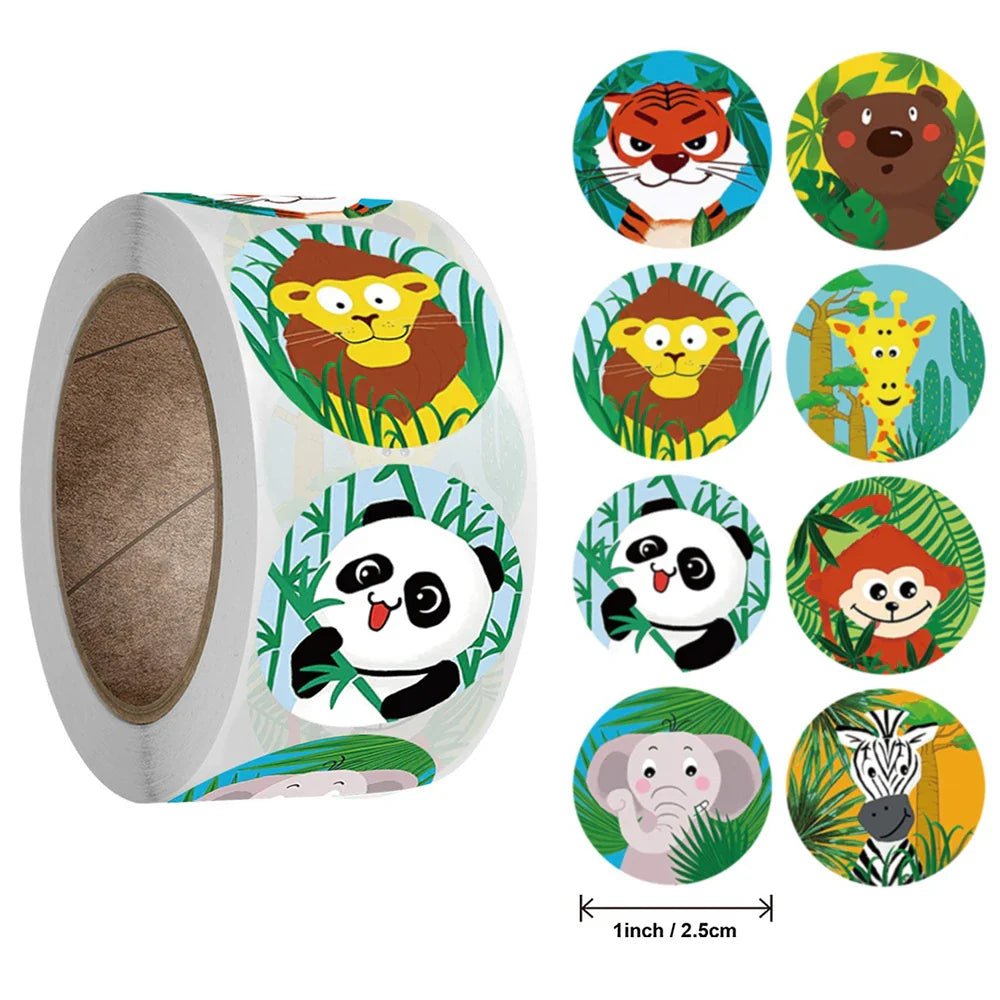 100-500pcs Round Happy Day Stickers For Envelope Seal Labels Gift Packaging Decor Birthday Party Scrapbooking Stationery Sticker (Online Order Only)