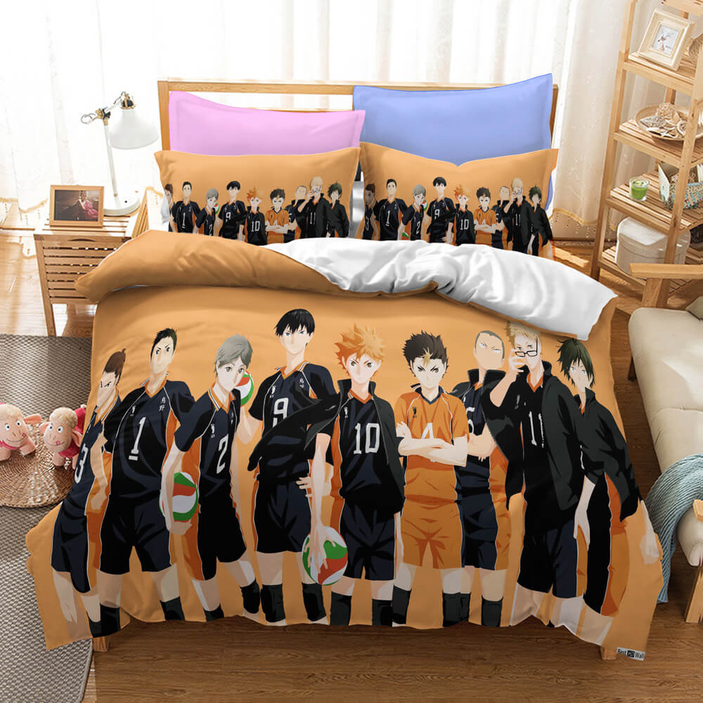 Haikyuu Cosplay Students Bedding Set Quilt Cover Without Filler (Online Order Only)