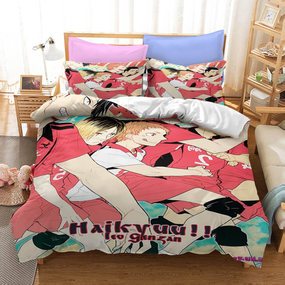 Haikyuu Cosplay Students Bedding Set Quilt Cover Without Filler (Online Order Only)