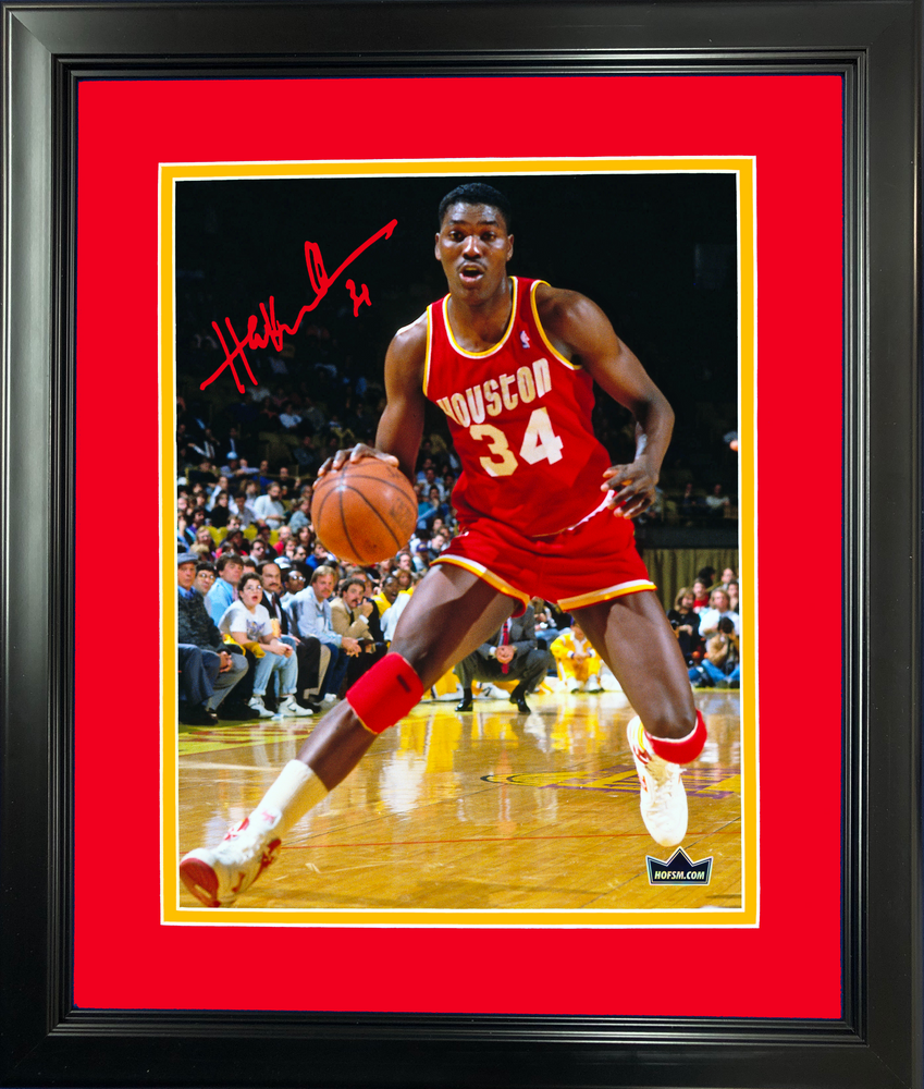 Framed Hakeem Olajuwon Houston Rockets Facsimile Laser Engraved Signature Auto 11"x14" Basketball Photo HOFSM Holo (ONLINE ORDER ONLY)