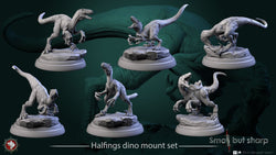 Halfling Dino Mount Set – Dinosaur Beast Miniatures (ONLINE ORDER ONLY)