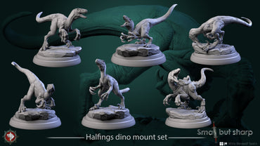 Halfling Dino Mount Set – Dinosaur Beast Miniatures (ONLINE ORDER ONLY)