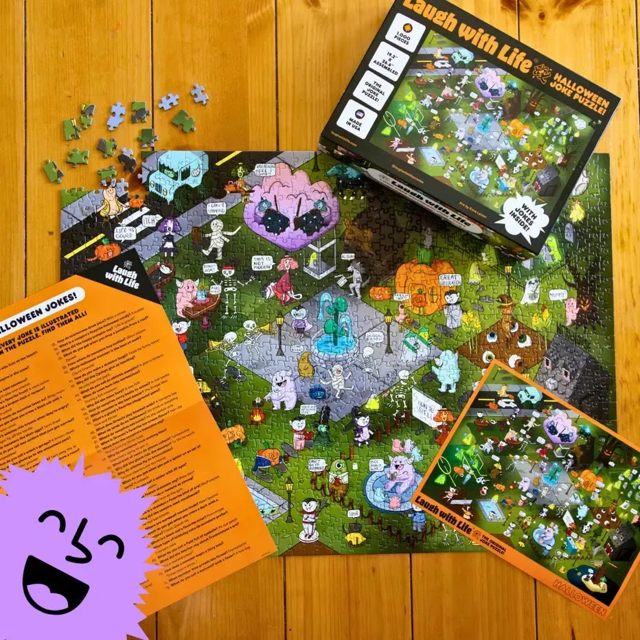 Halloween Jokes "Laugh with Life" 1000 Piece Jigsaw Puzzle Livuzzle