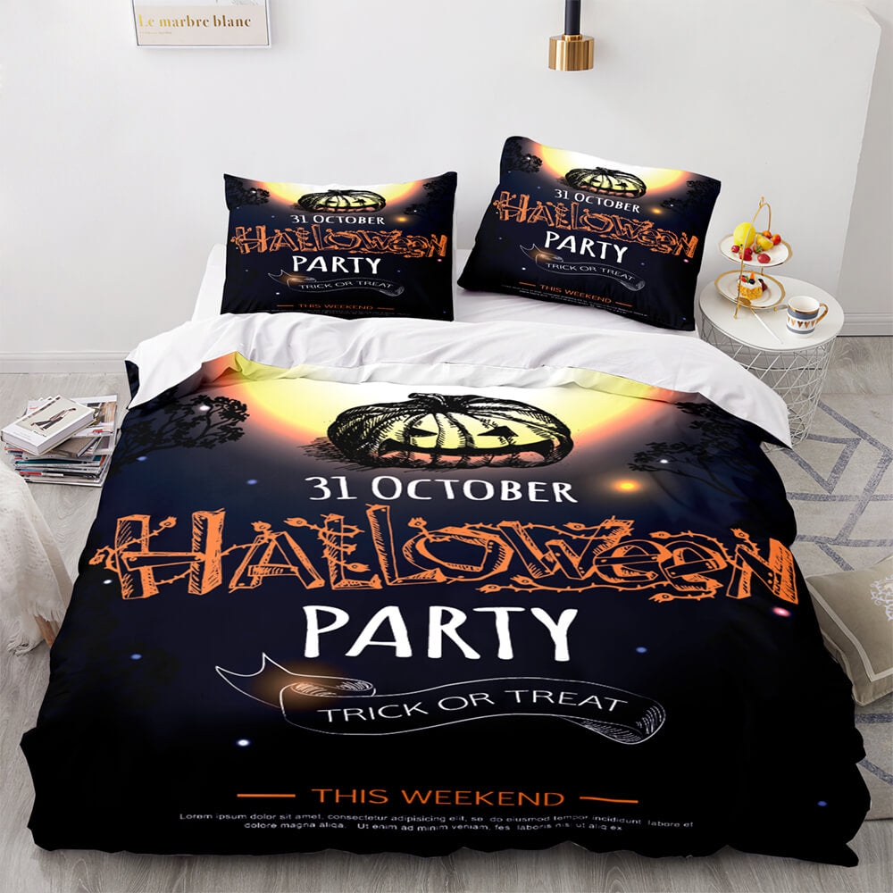 Halloween Decor Bedding Set Quilt Cover Room Decoration (Online Order Only)
