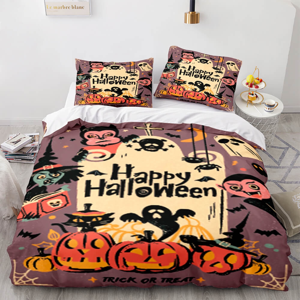 Halloween Decor Bedding Set Quilt Cover Room Decoration (Online Order Only)