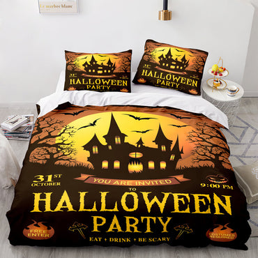 Halloween Decor Bedding Set Quilt Cover Room Decoration (Online Order Only)