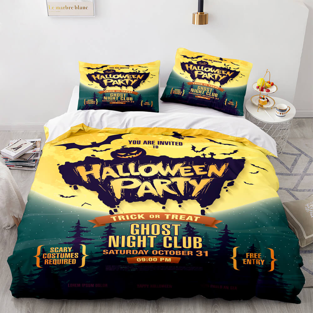 Halloween Decor Bedding Set Quilt Cover Room Decoration (Online Order Only)