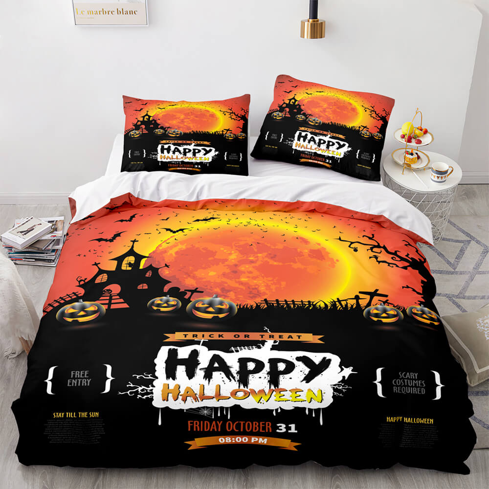 Halloween Decor Bedding Set Quilt Cover Room Decoration (Online Order Only)