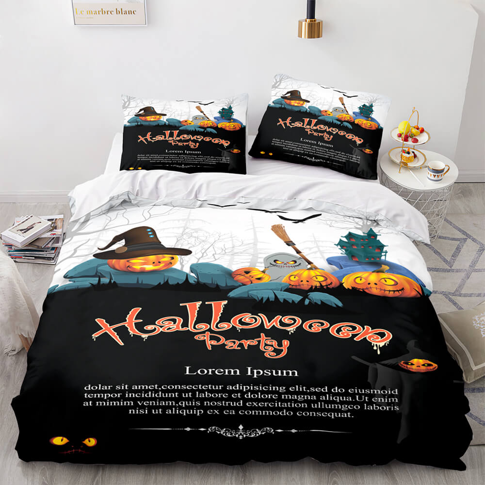 Halloween Decor Bedding Set Quilt Cover Room Decoration (Online Order Only)