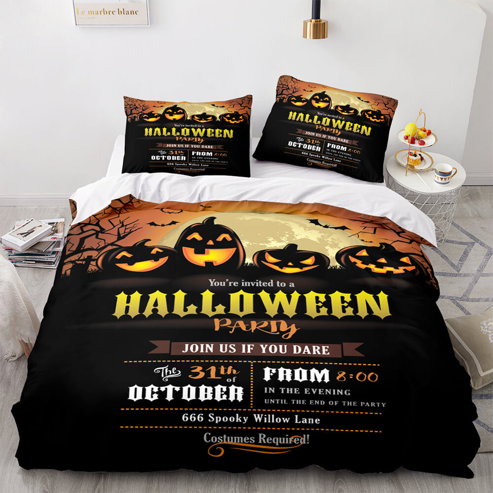 Halloween Decor Bedding Set Quilt Cover Room Decoration (Online Order Only)